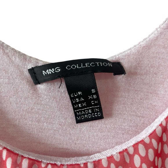 MNG Collection by Mango Pink Sleeveless Printed Tank Top (Size XS) - Picture 2 of 3